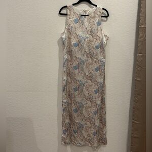 Joie Blue and Cream Maxi Dress